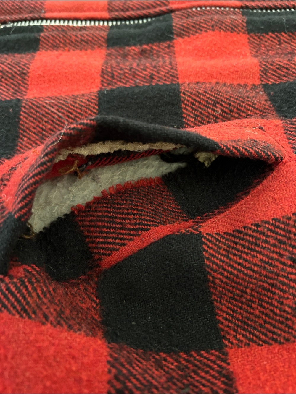 Vintage Buffalo Plaid Wool Blend Cruiser Jacket Large - Picture 5 of 8